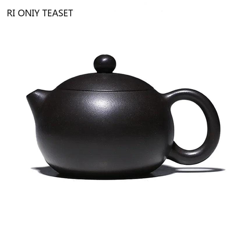 210ml Chinese Yixing Raw Ore Purple Clay Teapot Famous Handmade High-end Xishi Tea Pot Beauty Kettle Collection Zisha Tea Set