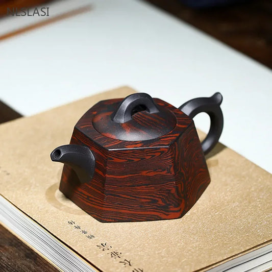 210ml Creativity Beauty Teapot Chinese Yixing Purple Clay Tea Pot Boutique Handmade Filter Tea Infuser Raw Ore Zisha Teaware