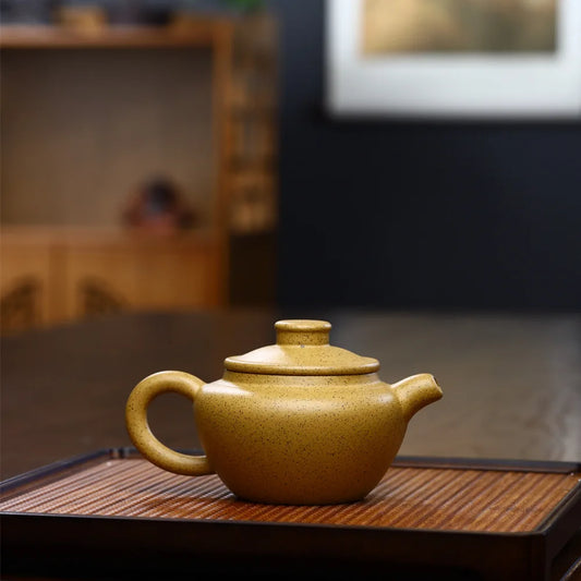 220cc Handpainted Plum Blossom Dragon Egg Teapot Yixing Purple Clay Tea Pot Raw Ore Section Mud Filter Kettle Zisha Tea Set