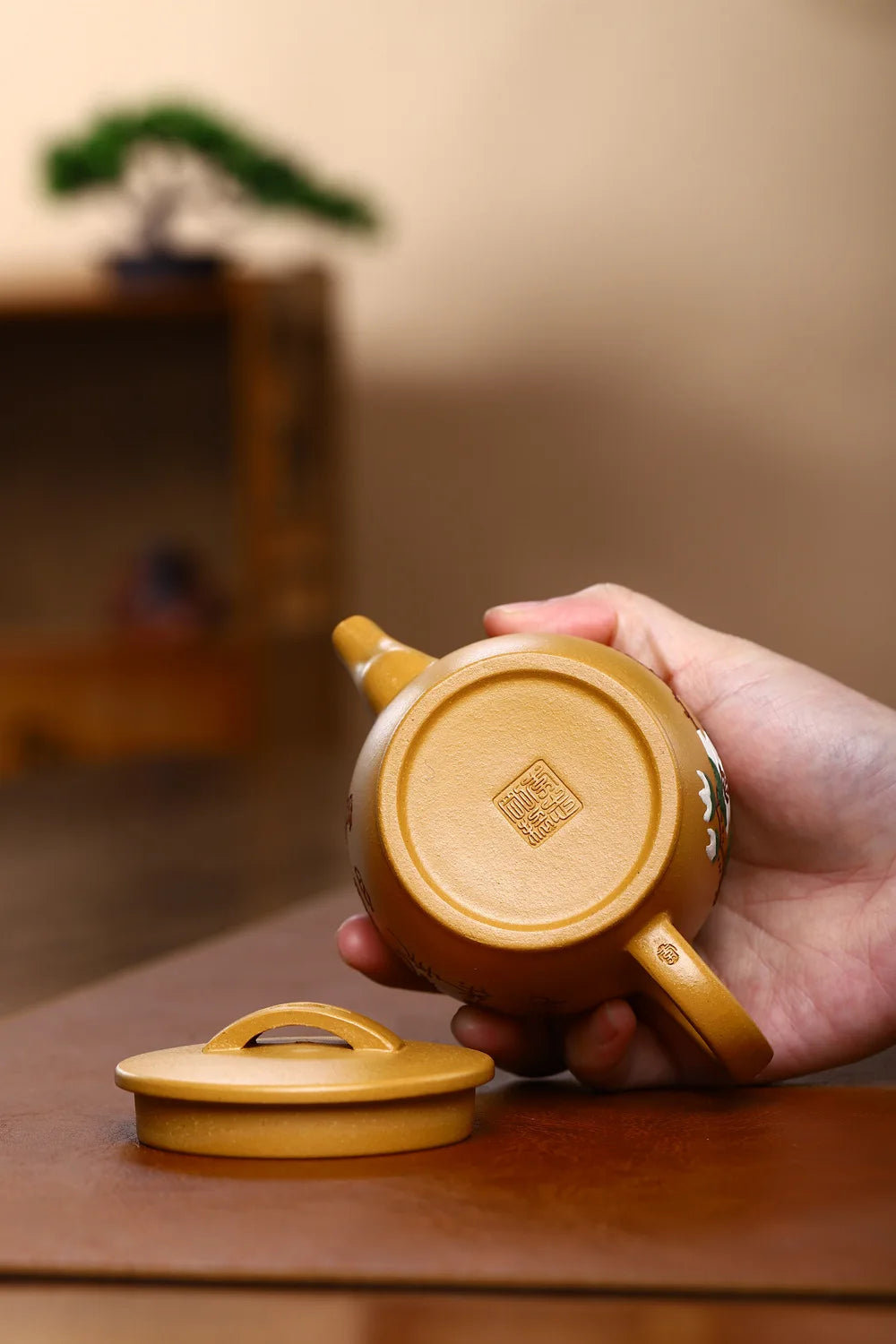 230cc Yixing Purple Clay Pot Collection Gold Section All Handmade Teapot Drinking Pu'er Kung Fu Tea Set Chinese Teapot