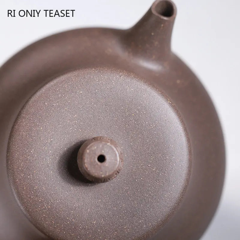 230ml Chinese Yixing Purple Clay Teapots Handmade Tea Pot Raw Ore Grey Section Mud Kettle High-end Zisha Tea Set Collection Gift
