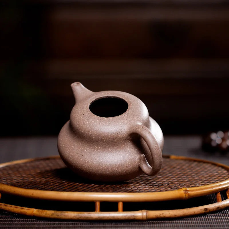 230ml on sales true yixing zisha duan clay marked tea pot original ore gourd design handmade craft master pot free shipping new