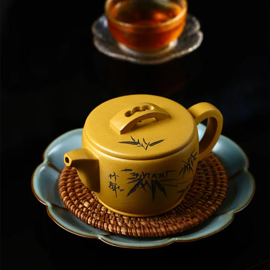 240cc Yixing Pumpkin Tea Pot Purple Clay Teapots Handmade Zisha Tea Set Authentic Teaware
