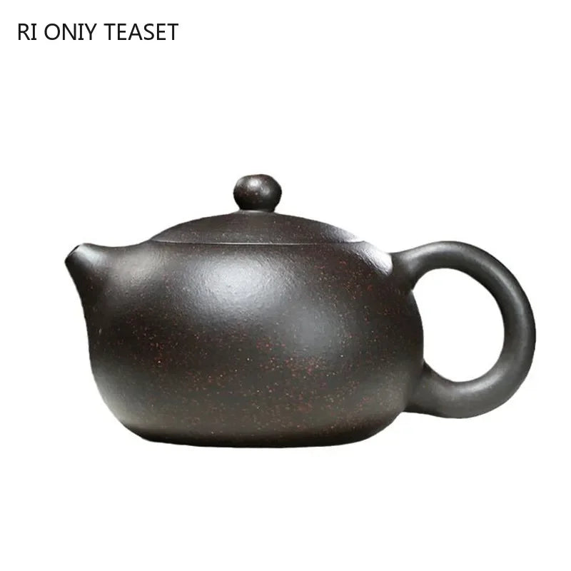240ml Chinese Yixing Purple Clay Teapots Ball Hole Filter Famous Handmade Xishi Tea Pot Beauty Kettle Authentic Zisha Tea Set