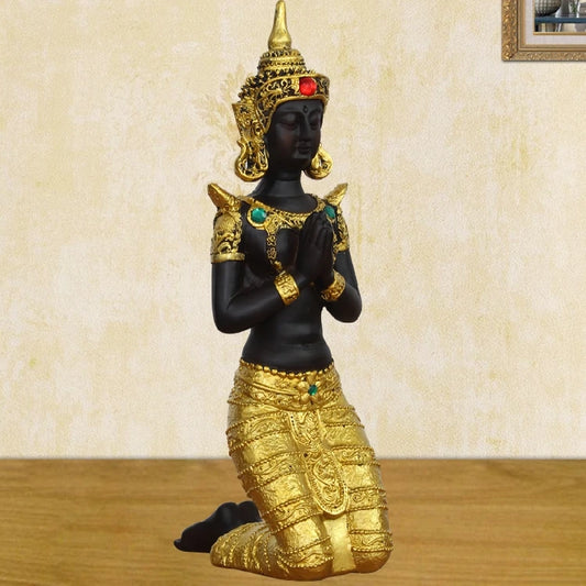 25 tall # Buddhism bless HOME Safety Health luck Talisman #office shop efficacious Protection Thailand kneeling Buddha statue