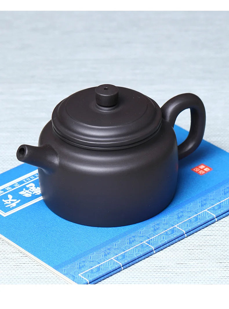 250ml Chinese Yixing Purple Clay Teapot Famous Handmade High-end Xishi Tea Pot Hand Carved Kettle Zisha Tea Set Collection
