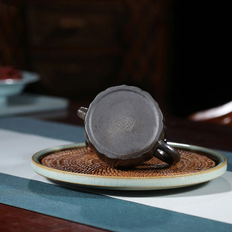 250ml Chinese Yixing Purple Clay Teapot Handmade Beauty Teapot Raw Ore Section Mud Filter Teaware Classic Zisha Tea Accessories