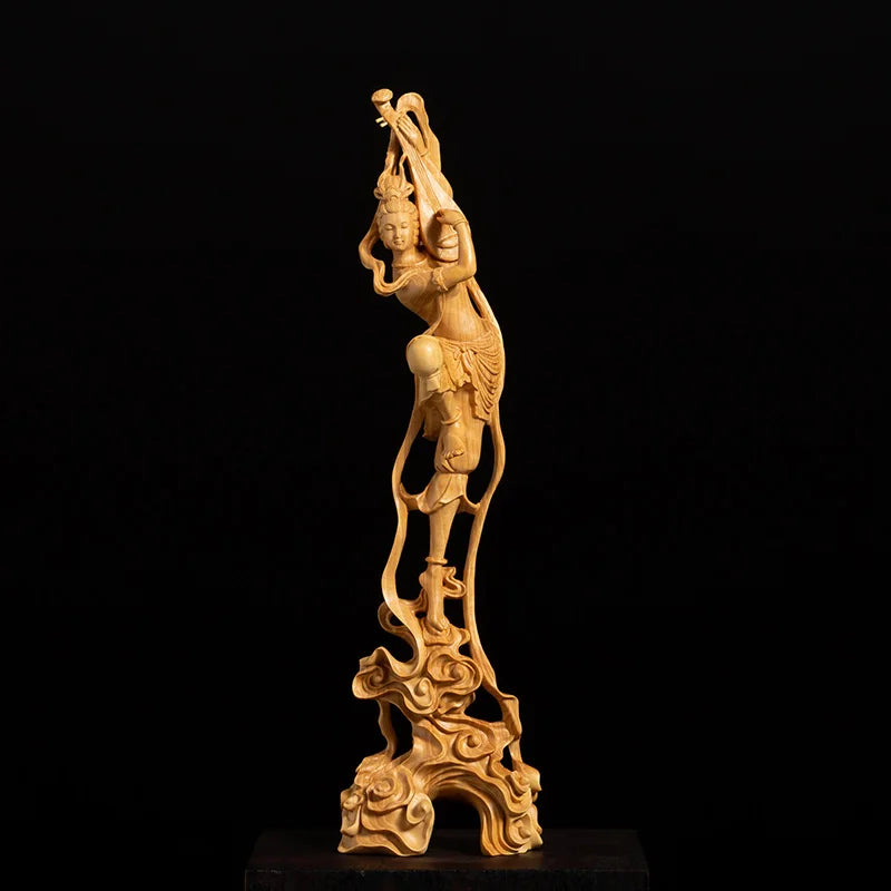25CM Flying Fairy Dunhuang Sculpture Collection Beauty Home Decor Flying Angel Statue Home Decor Crafts