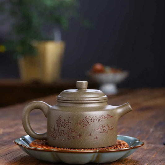 260cc Chinese Authentic Yixing Purple Clay Teapots Famous Handmade Tea Pot Raw Ore Purple Mud Kettle Zisha Tea Set Teaware