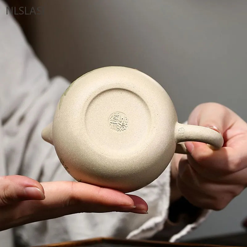 280ml Chinese Yixing Purple Clay Teapot Hand-painted Dragon's Egg Tea Pot Customized Filter Tea Infuser Zisha Beauty Tea Set
