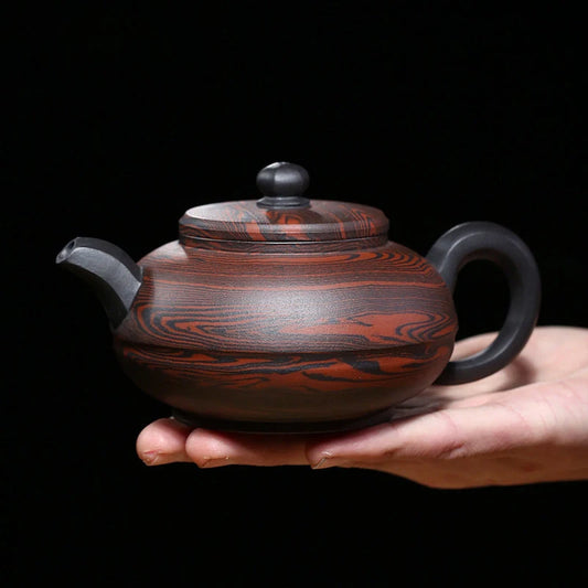280ml Chinese Yixing Purple Clay Teapots Famous Handmade Large Capacity Tea Pot Raw Ore Purple Mud Beauty Kettle Zisha Tea Set