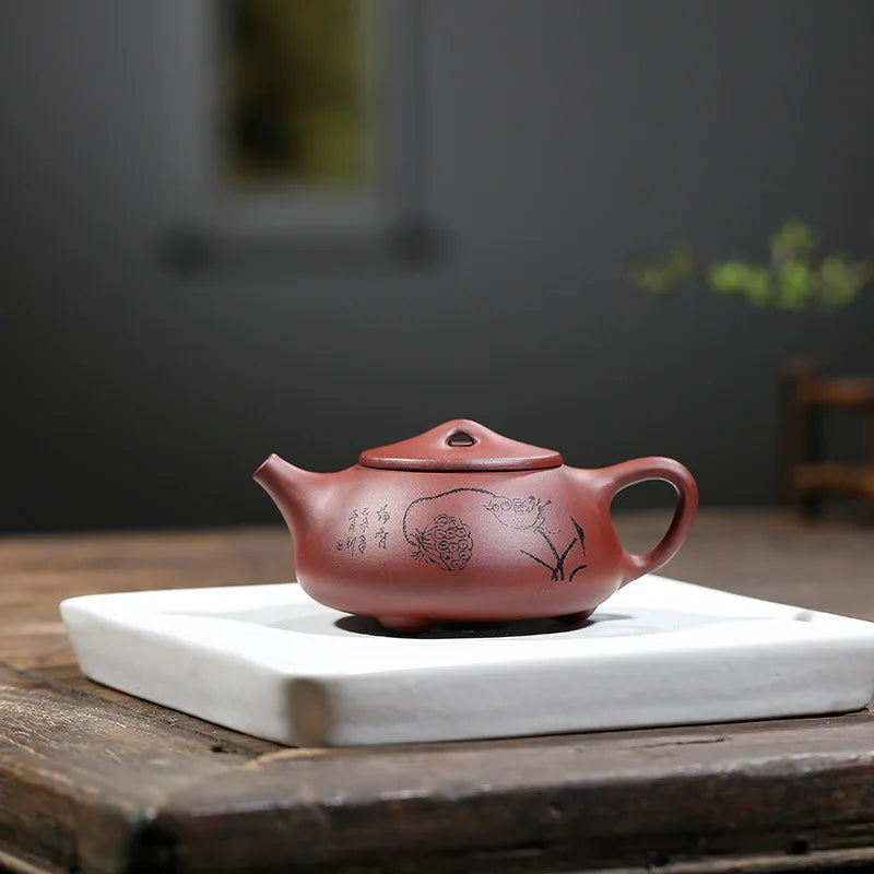 280ml Chinese Yixing Purple Clay Teapots Handmade Tea Pot Raw Ore dahongpao Beauty Kettle Famous Artists Zisha Tea Set Teaware