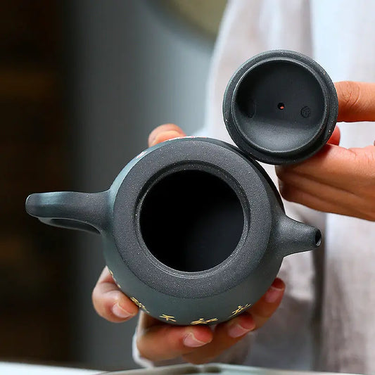 280ml Handcrafted Yixing Purple Clay Teapot Small Capacity Traditional Chinese Kettle Puer Oolong Tea Set
