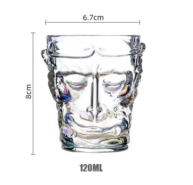 2PCS ENERGE SPRING Glass Teacup Great Sage The Monkey King Cup Lead-Free Glass Master Cup 120ML Special Tea Cup Kung Fu Tea Set