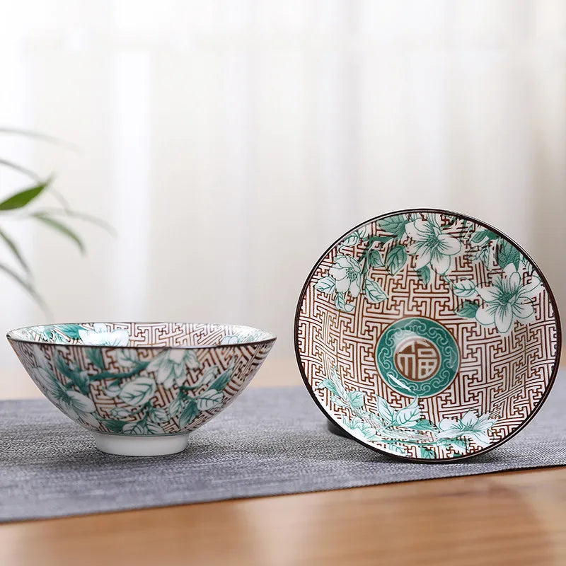 2Pcs Chinese Blue and White Porcelain Cone Teacup Hand-Painted Ceramic Tea Bowl Travel Portable Tea Set Supplies Tea Cup 70ml