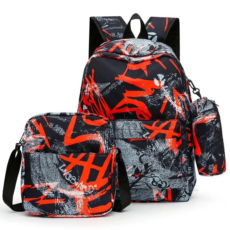3 Pcs Sets Children's School Backpack Kawaii Women's Backpack travel Bookbag School Bags for Teens Girls bagpack Mochilas