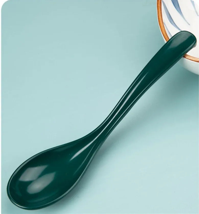 3 pcs Plastic Soup Spoons, Japanese Rice Spoons, Sauces Soup Spoon, Porridge Spoon, Ramen Pho Wonton R042