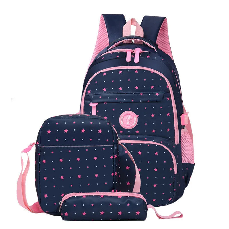 3 pcs/sets School Backpack for Teenagers Girls School bags kid Backpacks Students With Crossbody bag pencil case mochila escolar