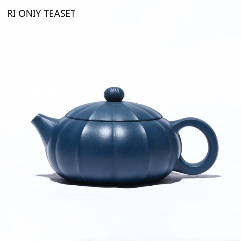 300ml Yixing Handmade Purple Clay Teapots Raw ore Azure Mud Xishi Tea Pot Beauty Kettle Chinese Famous Zisha Tea Set Gifts