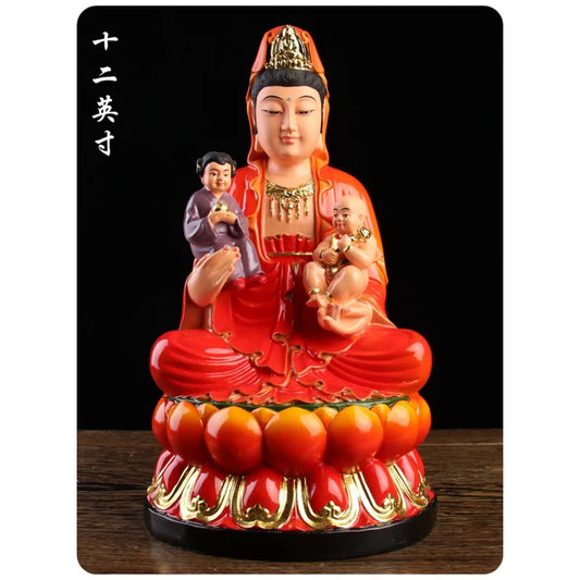 30CM Asia HOME family shrine Effective Buddhism bless family safe health good luck SONG ZI Guan yin Buddha statue