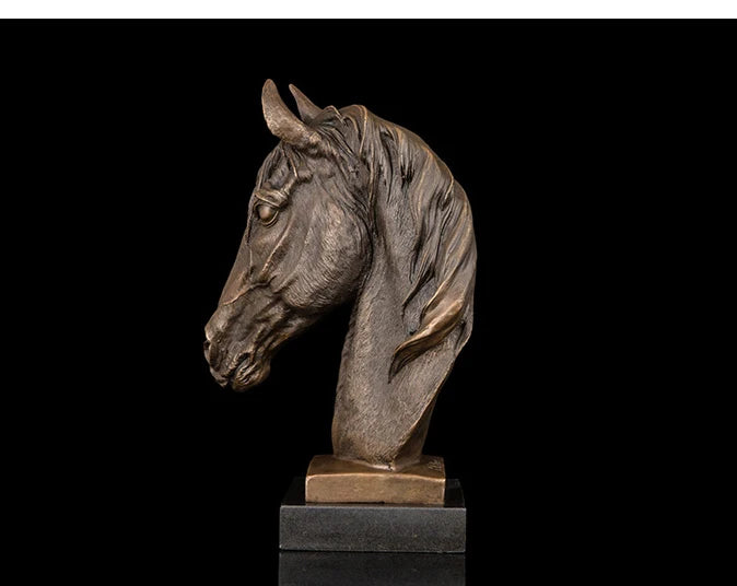 30CM LARGE # SHOP HOME hall Lobby Porch Reception TOP efficacious Mascot# Inviting money wealth bronze horse Sculpture statue