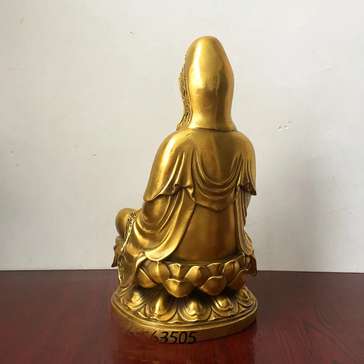 30CM large- home Porch lobby Blessing the pregnancy children health safety efficacious Protection COPPER Songzi Guanyin statue