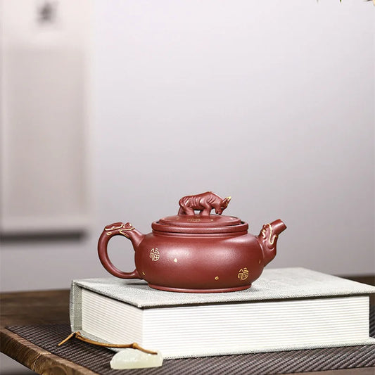 330cc master Handmade Yixing Purple Clay Teapots Raw Ore Zhu Mud Stone Scoop Tea Pot Zisha Tea Set Accessories
