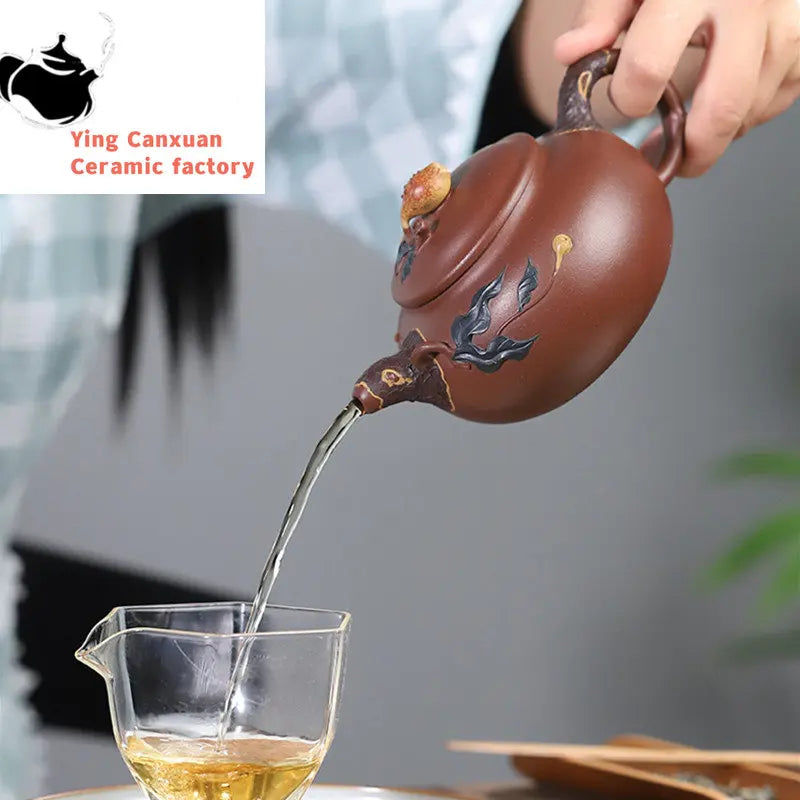 350ml High-end Yixing Purple Clay Teapot Master Handmade Tea Pot Large Capacity Kettle Chinese Zisha Tea Set Collection Gifts