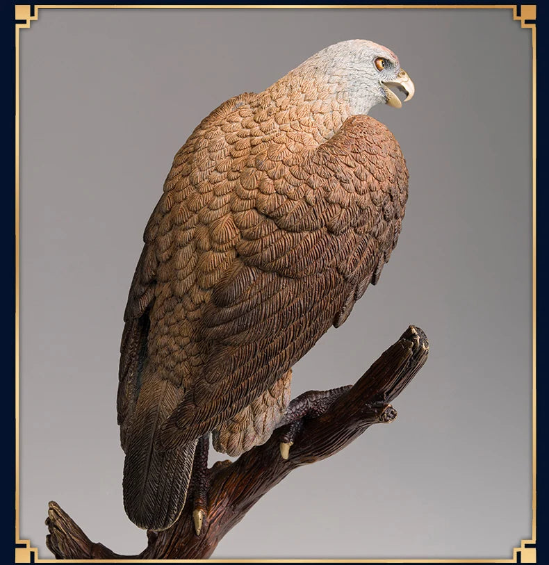 36CM large Global Limited Edition brass Eagles Accipiter gentilis Sculpture home office business art animal TOP Ornament