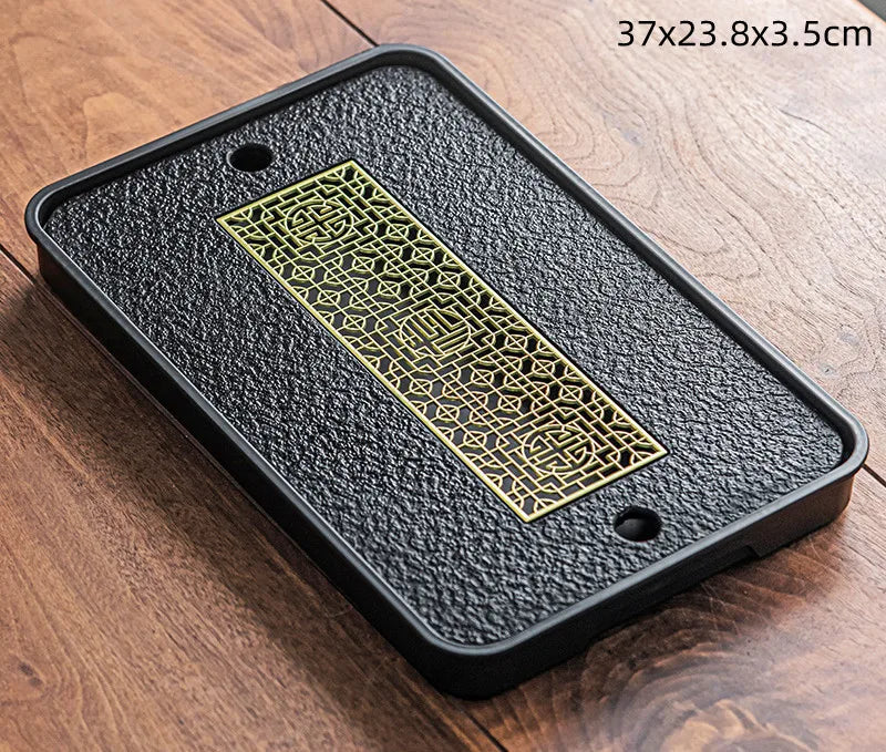 37x23.8x3.5cm Light Luxury Tea Table Tray High Quality Chinese Tea Tray Tea Set Board Drainage Water Storage Tea Board