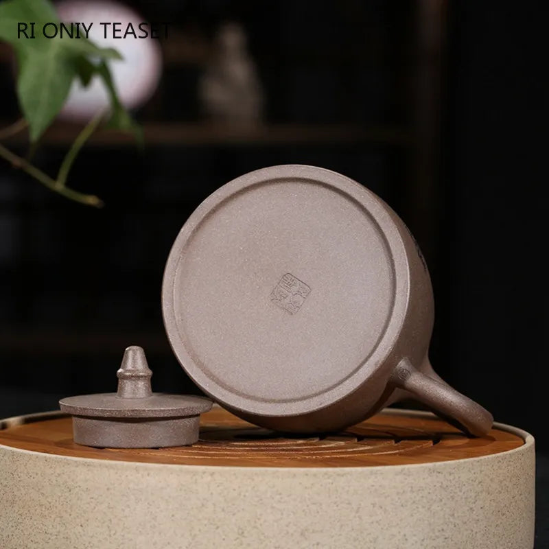 390ml Hand Painted Yixing Purple Clay Teapots Raw Ore Section Mud Retro Tea Pot Home Zisha Filter Kettle Tea Sets Supplies