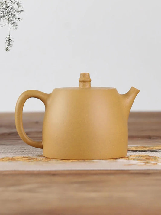 400ML Large Capacity Real Handmade Yixing Kettle Raw Ore Duan Mud Clay Teapot Golden Teaware Kung Fu Zisha Tea Pot Free Shipping