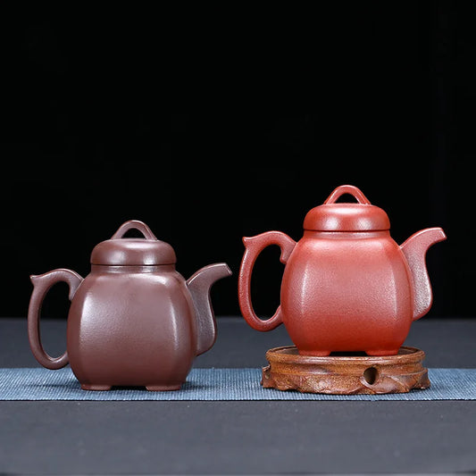 400cc Chinese Yixing High-end Purple Clay Teapots Famous Artists Handmade Tea Pot Kettle ZiSha Tea Set Collection Grade