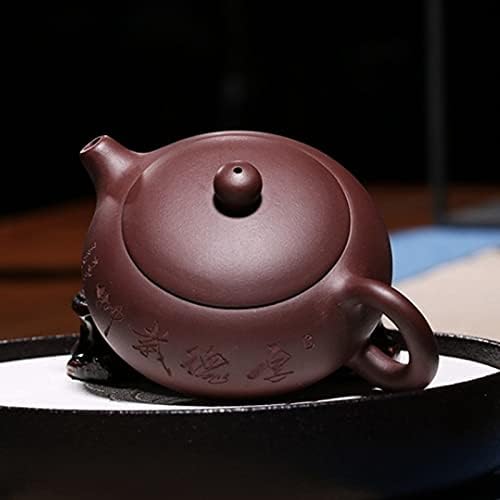 Teapot Zisha Teapot Chinese Teapot Purple Clay Filter Xishi Pot Raw Ore Purple Mud Handmade Household Health Beauty Kettle Authentic 150ml Pottery Teapot