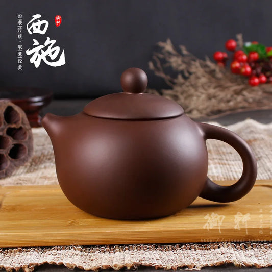 430ML Yixing Purple Clay Teapot Machine-made Xishi Tea Pot Raw Ore Dahongpao Quality Teaware Oolong Pu're Tea Set Filter Kettle