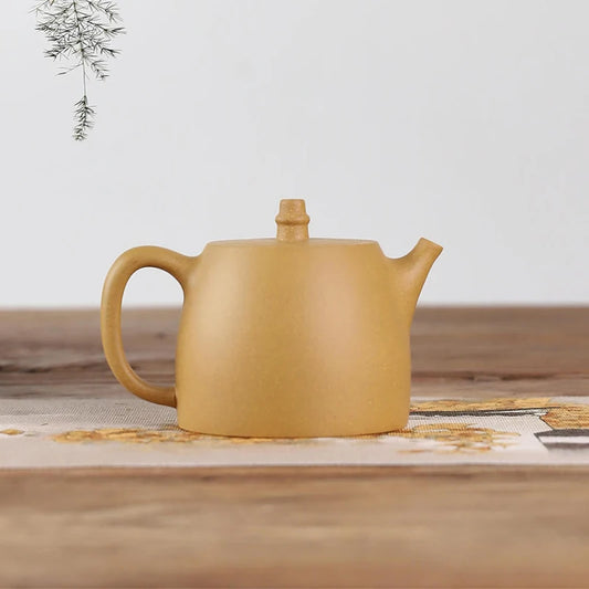 460ML Large Capacity Real Handmade Yixing Kettle Raw Ore Duan Mud Clay Teapot Golden Teaware Kung Fu Zisha Superior Tea Pot