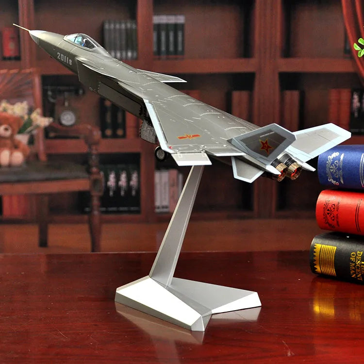 46CM-Military FANS Collection # 1:48 CHINA air force modern Simulated aircraft J-20 Fighter battleplane alloy Model statue