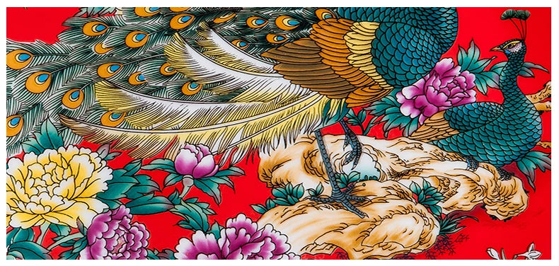 4PCS Home living room TOP decorative Propitious Good luck Totem royal Phoenix FENG SHUI porcelain plate Ornament business art