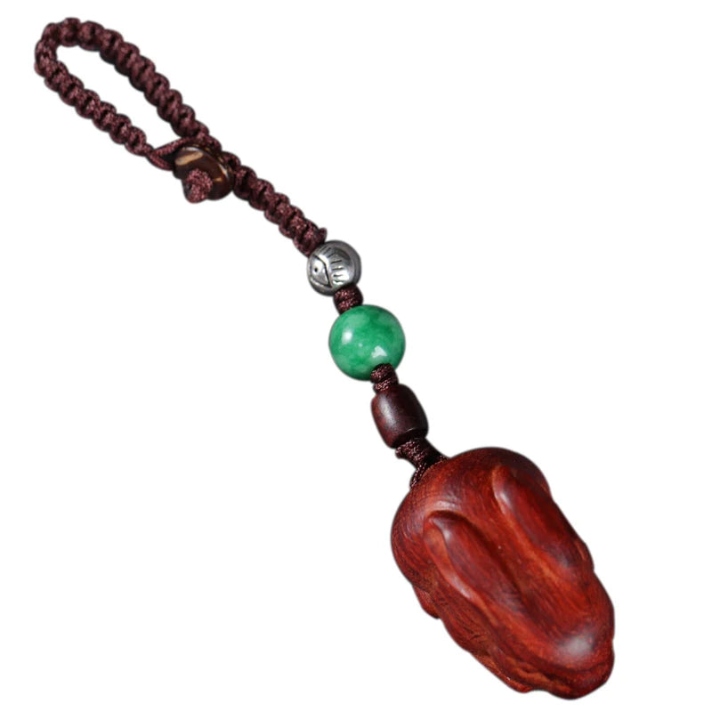 4cm Lobular Rosewood Wood Sculpture Animal Sculpture Traditional Chinese Chinese Zodiac Rabbit Pendant Car Hanging