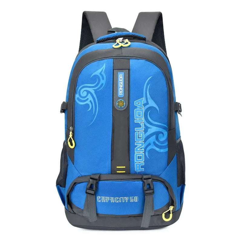 50L unisex men's travel back pack sports bag outdoor trekking Nylon hiking rucksack Climbing Camping backpack for male