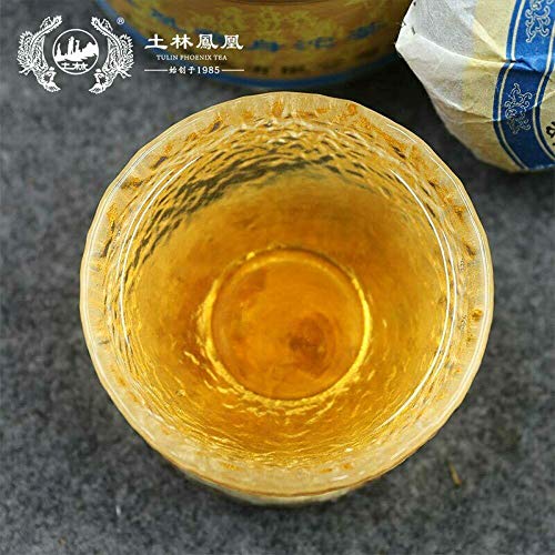 FullChea - Shen Puerh Tuocha - Tulin 2010 Aged Pu Erh Tea Loose Leaf - Raw Puerh From Yunnan - Aid Digestion (8.8oz / 250g)