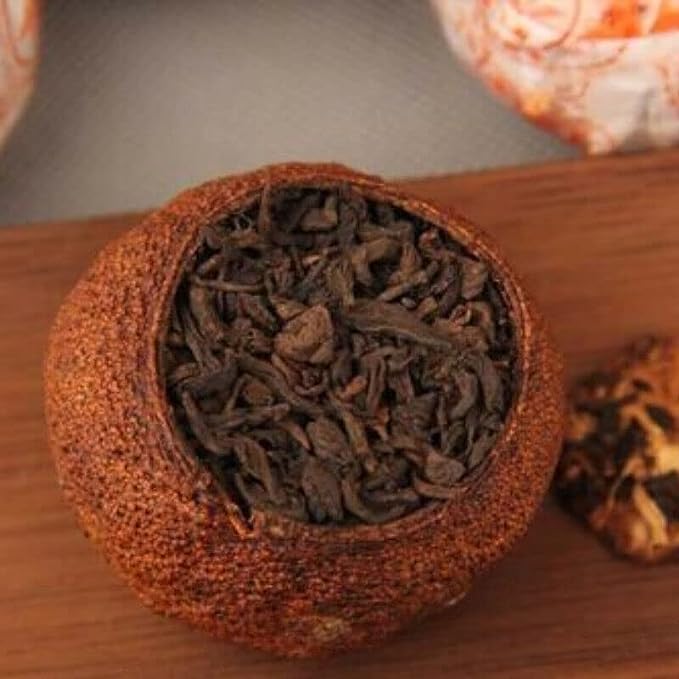 PEI YU Xinhui Aged Chenpi Ripe Puer Tea 312 Orange Skin Puerh Pu'er Loose Tea (500g)