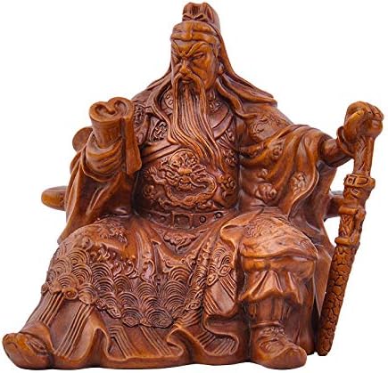 FestiKit fengshui看书关公像关羽财神爷招财家居装饰品坐关公摆件供奉佛像Read The Book, Guan Gong Statue, Guan Yu, God of Wealth, Zhao CAI, Home Decorations, sit Guan Gong Ornaments, and Worship Buddha Statues