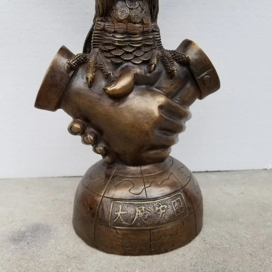 52CM large Huge HOME OFFICE Porch lobby efficacious Mascot thriving business copper Auspicious Arabia Eagle FENG SHUI statue