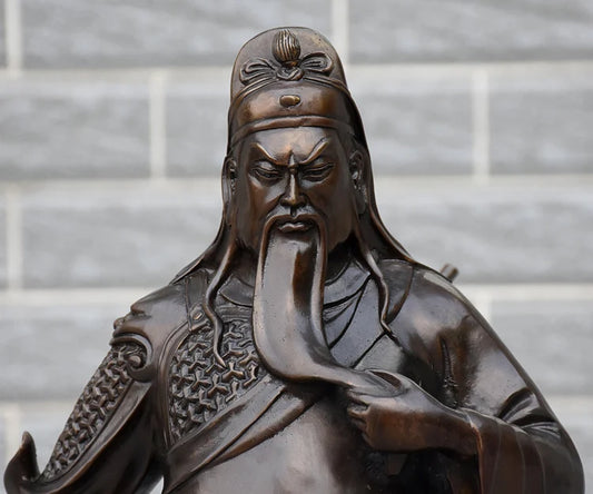 56CM large office home lobby business efficacious Protection-Money Drawing fortune God GUAN GONG Guandi Retro bronze statue