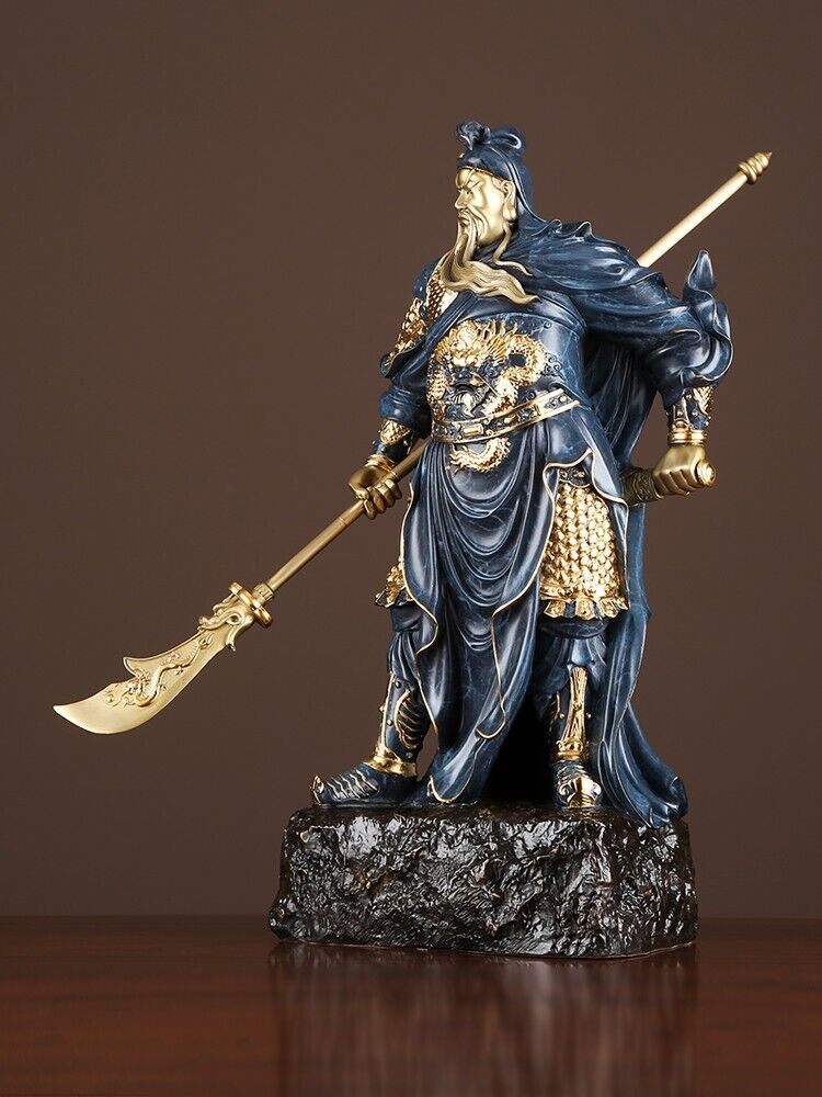 15 inch brass folk guanyu worship Military God Wealth dragon Guan Gong guangong