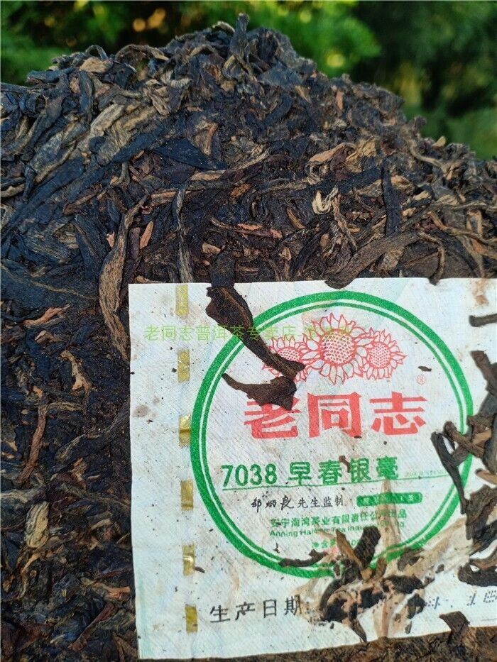 2007 Haiwan Old Comrades 7038 Early Spring Yinhao Pu erh Pu'er Raw Cake Tea,400g