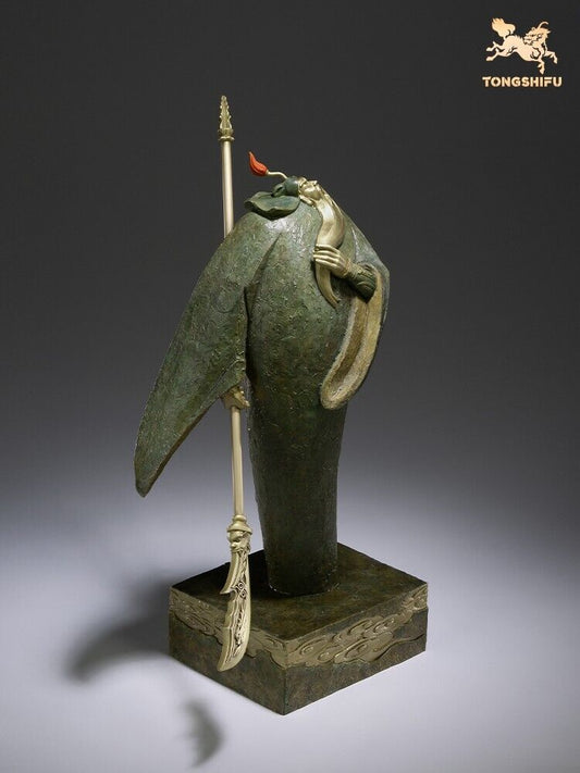 14 lbs,FENGSHUI brass Bronze wealth Duke Guan Gong guanyu Sword Abstract statue