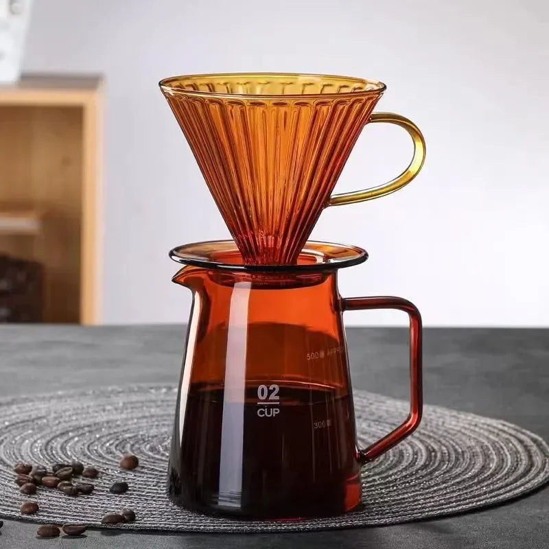 600ml Heat Resistant Clear Glass Tea Coffee Kettle Gooseneck Thin Spout for Pour Over Coffee Pot Stovetop Microwave Safe Teapot