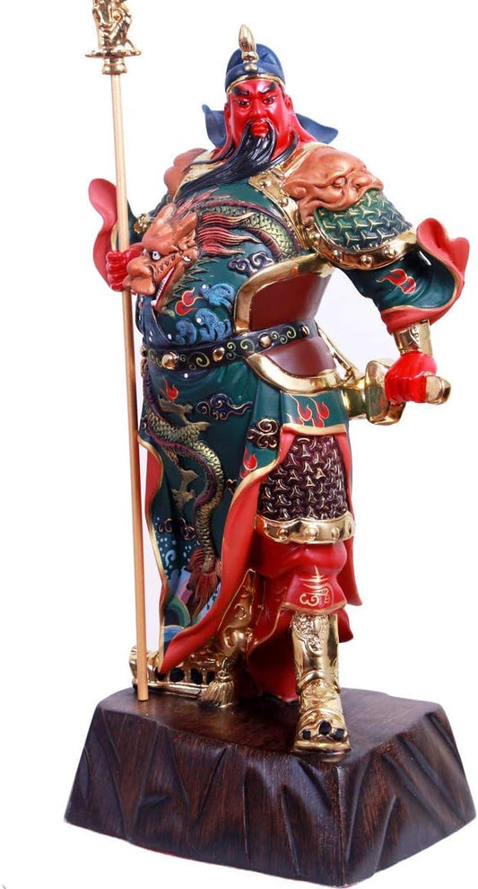 Art park Guan Yu, Guan Gong, Kwan Kung, Kuan Gong Statue - God of Fortune - God of Wealth - Best Chinese Feng Shui Gifts (Red 19 inches)